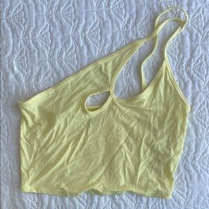 Pacsun Yellow Women's Asymmetrical Crop Top